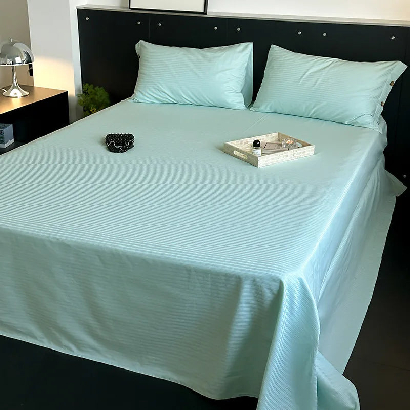 Juego de sábanas DecorBites™ Luxe de satén de algodón a rayas con 2 fundas de almohada