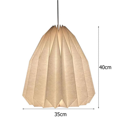 Nordic White Origami Paper Pendant Lamp Shade