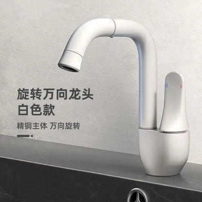 DecorBites™ Brass Faucet with Rotating Ceramic Spool for Household Bathroom Basins