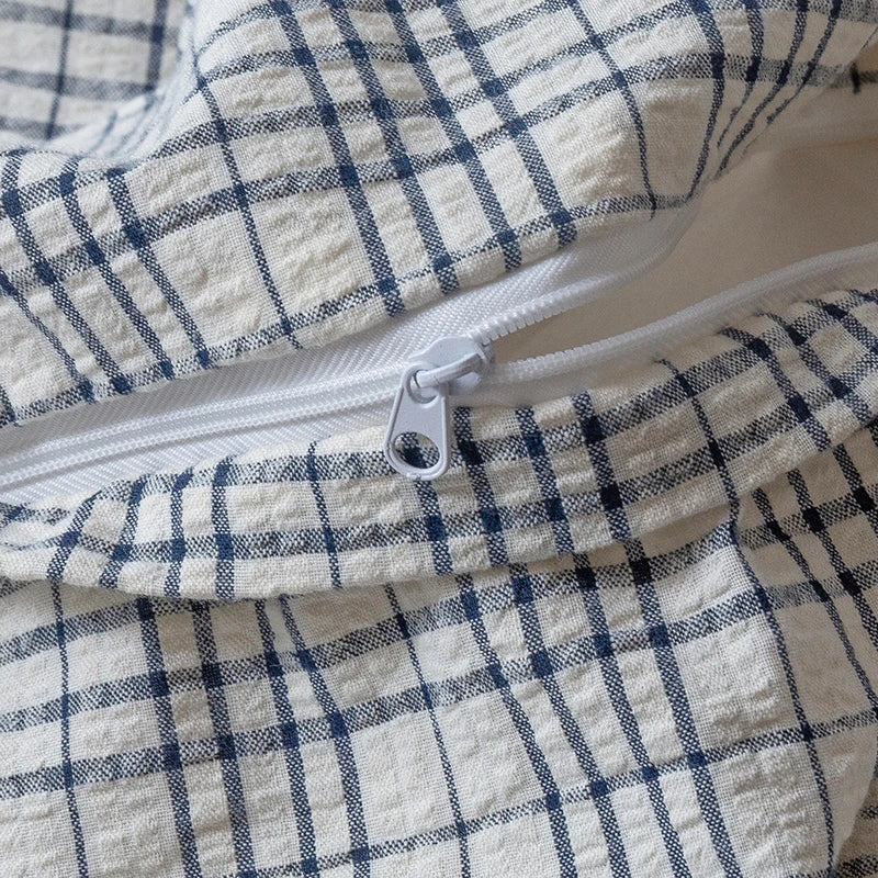 Seersucker Lace Bedding Set