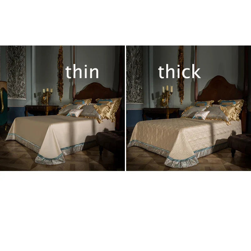 Juego de cama bordado DecorBites™ 200S de algodón egipcio - Sábanas tamaño Queen/King