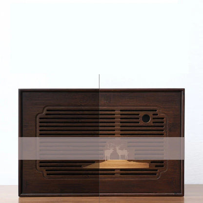 صينية شاي من الخيزران من DecorBites™: صينية شاي مستطيلة طبيعية لمجموعة شاي الكونغ فو