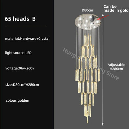 DecorBites™ Crystal Chandelier: Modern Luxury Pendant Lighting for Home Decor