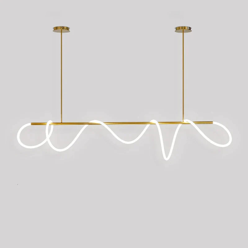 DecorBites™ Circle Note Linear Light: Modern Minimalist Nordic Pendant Lamp for Bedroom, Living Room