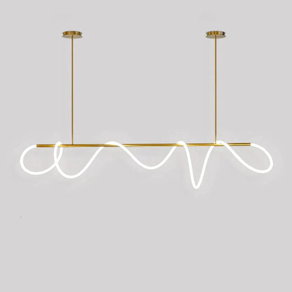 DecorBites™ Circle Note Linear Light: Modern Minimalist Nordic Pendant Lamp for Bedroom, Living Room