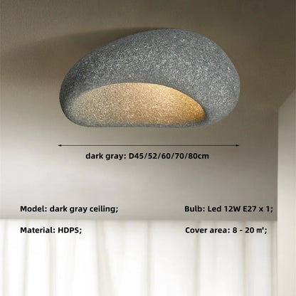 DecorBites™ Khmara E27 Ceiling Light: Nordic Wabi Sabi Art for Home Living Room Décor