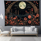 Decobites Moon Phase Nordic Flower Wall Hanging Tapestry