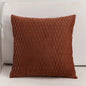 Decobites Velvet Striped Pleated Square Pillowcase