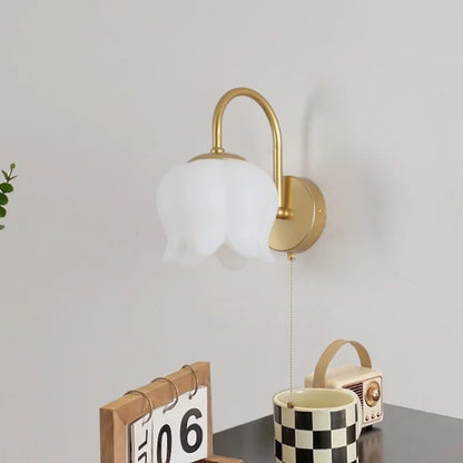 DecorBites™ Iron LED Wall Sconce Pull Chain Switch Stair Light Fixtures for Modern Home