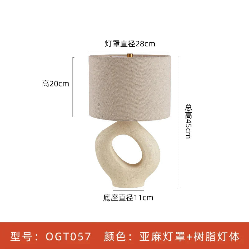 Lámpara de Mesa Japonesa Wabisabi™ E27 para Decoración de Iluminación en Sala de Estar y Dormitorio Decorbites