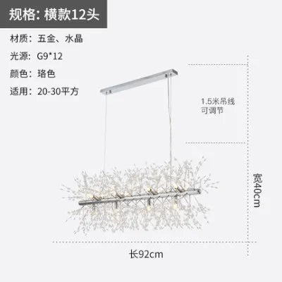 Lámparas colgantes DecorBites™ con forma de diente de león de cristal para una decoración elegante del hogar