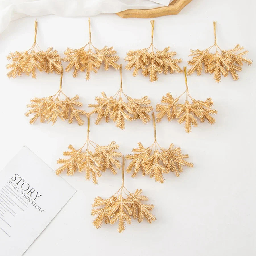 Decorbites™ Goldene Frost-Künstliche Äste für Heimdekoration, Hochzeit & Fotohintergrund