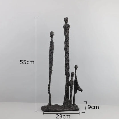 DecorBites™ Abstract Cast Iron Figure Sculpture Modern Home Decor Statue Craft