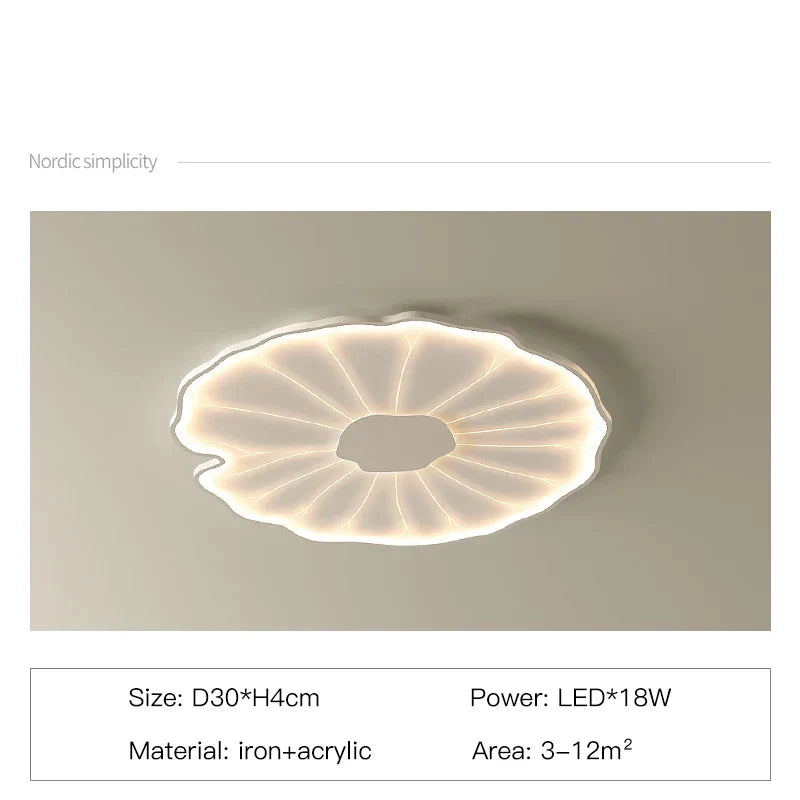 DecorBites™ Lotus Leaf Design LED Ceiling Lamp: Smart Chandelier Light for Home Décor