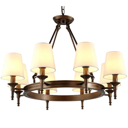 ثريا DecorBites™ بتصميم ريفي عتيق مصنوعة من القماش مع عاكس ضوء معلق في السقف للديكور الداخلي للمنزل