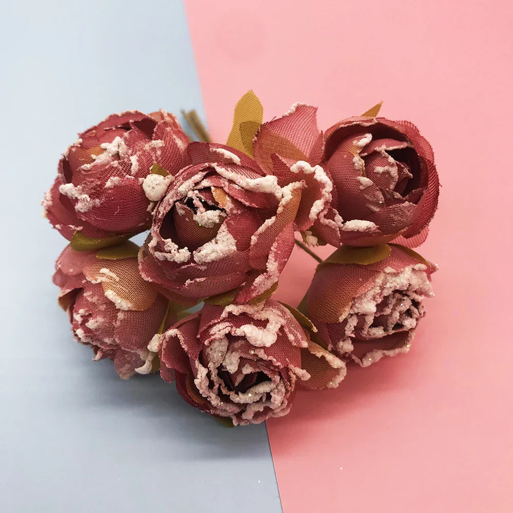 DecorBites™ Paquete de 200 piezas de bayas y estambres de flores de rosa roja mixtas para decoración DIY