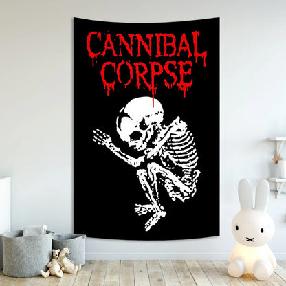 DecorBites™ Cannibal Corpse Tapestry: Heavy Metal Rock Wall Art Décor Flag Gifts