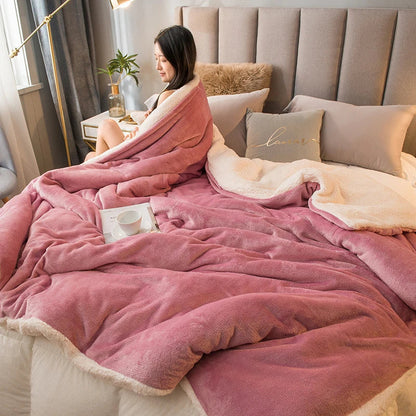 غطاء لحاف مزدوج الاستخدام من DecorBites™‎ - بطانية دافئة مناسبة لفصل الخريف والشتاء