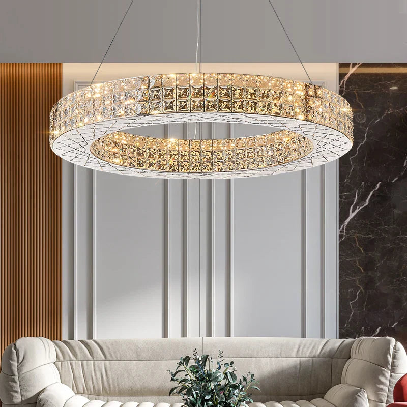 DecorBites™ Crystal Chandelier Light for Luxury Living Room, Post-Modern High-End Italian Design