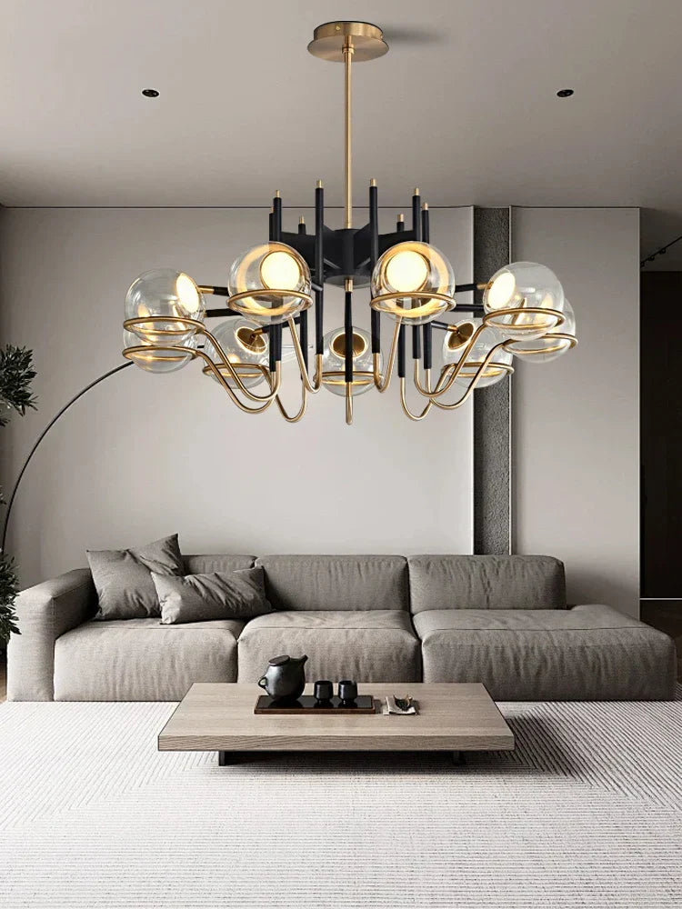 DecorBites™ Glass Ball Pendant Light Fixture for Luxury Living Room Decor