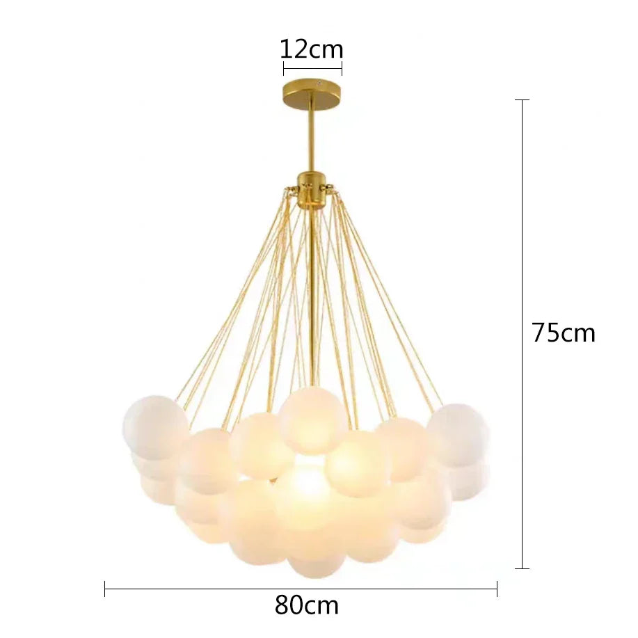DecorBites™ Frosted Glass Ball Pendant Lights for Modern Restaurant Chandelier
