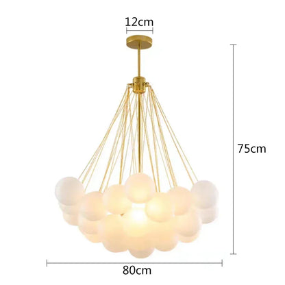 DecorBites™ Frosted Glass Ball Pendant Lights for Modern Restaurant Chandelier