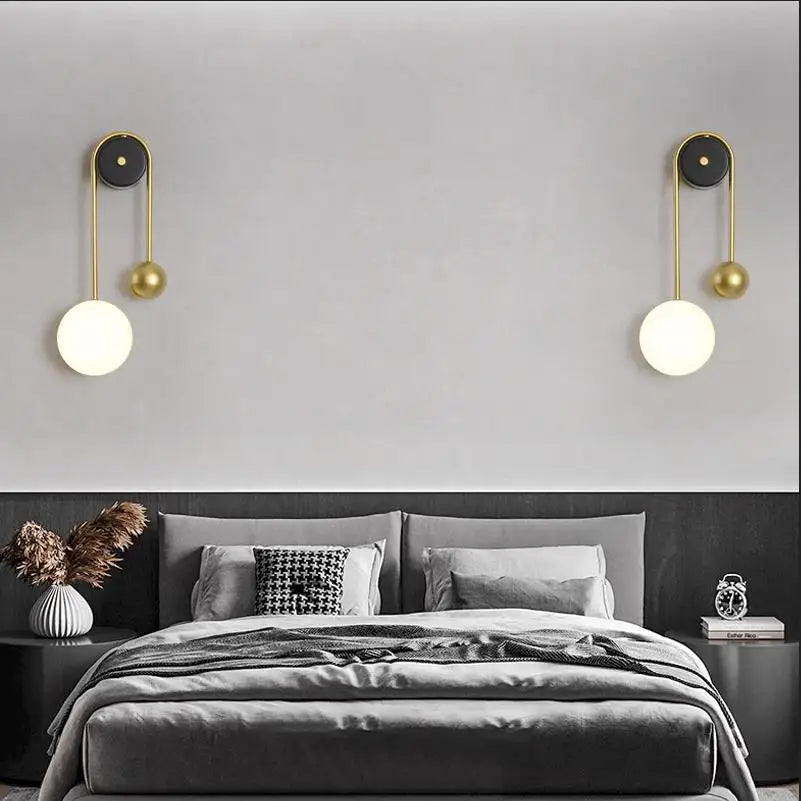 DecorBites™ Golden Ball LED Wall Lamp for Home Decor