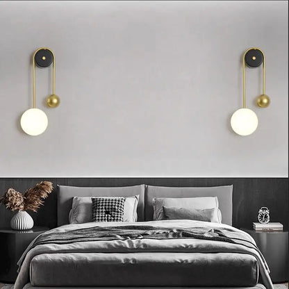 DecorBites™ Golden Ball LED Wall Lamp for Home Decor