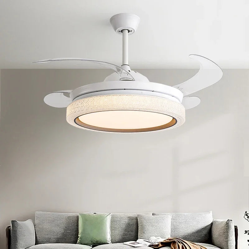 DecorBites™ 42/48inch Invisible Chandelier Ceiling Fan with LED Light in Multiple Colors