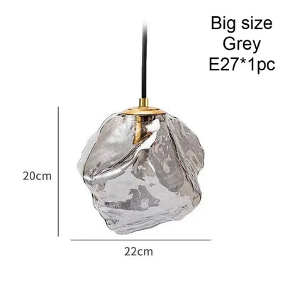 Nordic Ice Crystal Glass Pendant Light