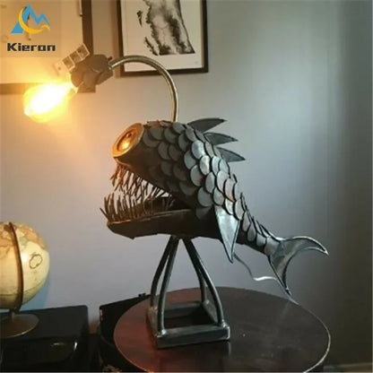 DecorBites™ Lantern Fish LED Table Lamp for Bedroom, Study, and Living Room Decor