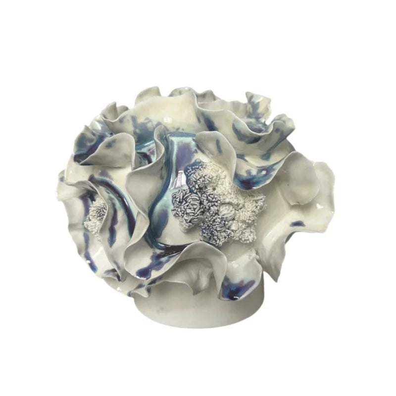 مزهرية ديكوربايتس™ المصنوعة يدويًا من البورسلين بتصميم قابل للطي - ديكور منزلي وتنسيق زهور