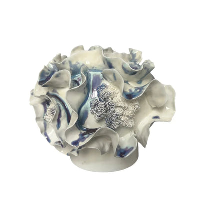 مزهرية ديكوربايتس™ المصنوعة يدويًا من البورسلين بتصميم قابل للطي - ديكور منزلي وتنسيق زهور