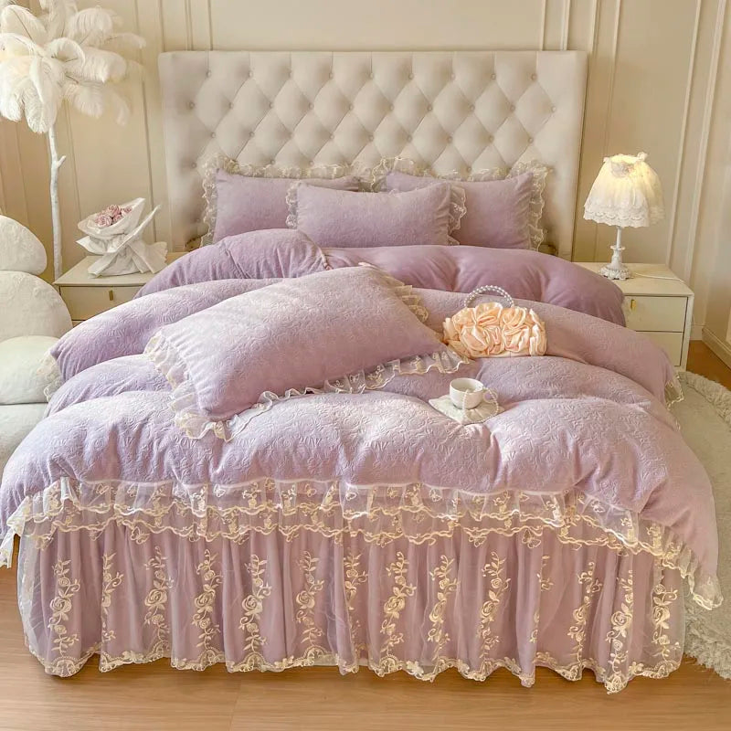 Ruffle Bow Bedding Set