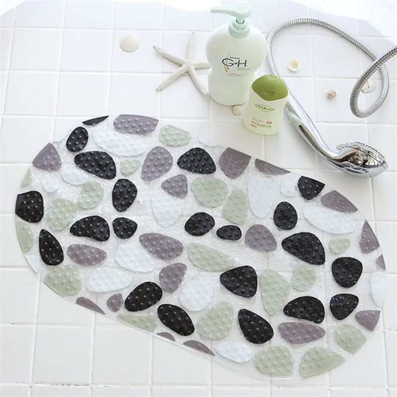 Decobites Kids PVC Bathroom Mat with Suction Cups and Drainage in 12 Colors