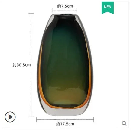 DecorBites™ Gradient Glass Vase Hydroponics Desk Decoration Artificial Floral Arrangement Vase