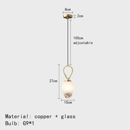 DecorBites™ Adjustable Brass Chandelier with G9 Bulb in Black Gold Copper for Kitchen & Restaurant