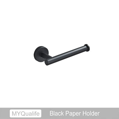 DecorBites™ Brushed Gold Bathroom Hardware Set: Towel Bar, Paper Holder, Robe Hook