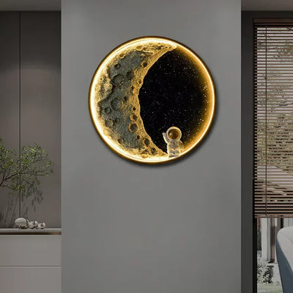 DecorBites™ Astronaut LED Wall Lamp: Modern Nordic Resin Round Decor Light