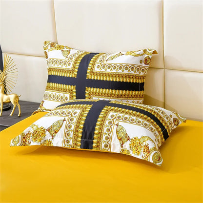 DecorBites™ 1200TC Golden Egyptian Cotton King Queen Bedding Set, Custom Size Option