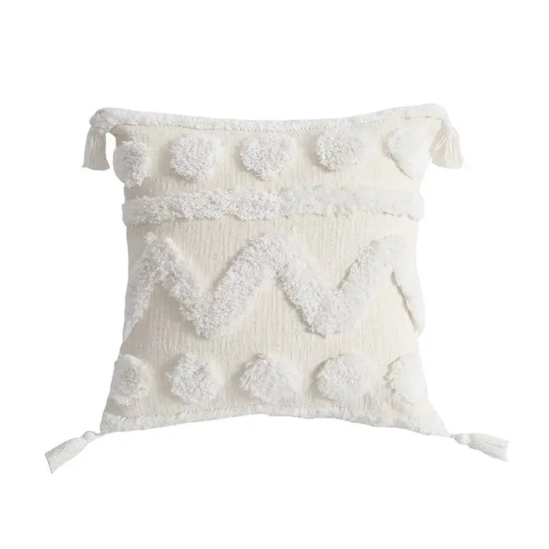 غطاء وسادة ديكوربايتس™ بتصميم هندسي مزخرف بشراشيب، 30×50 سم