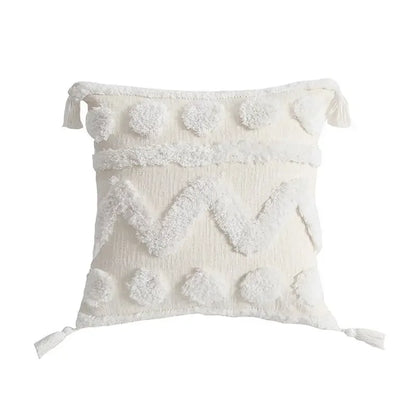 غطاء وسادة ديكوربايتس™ بتصميم هندسي مزخرف بشراشيب، 30×50 سم