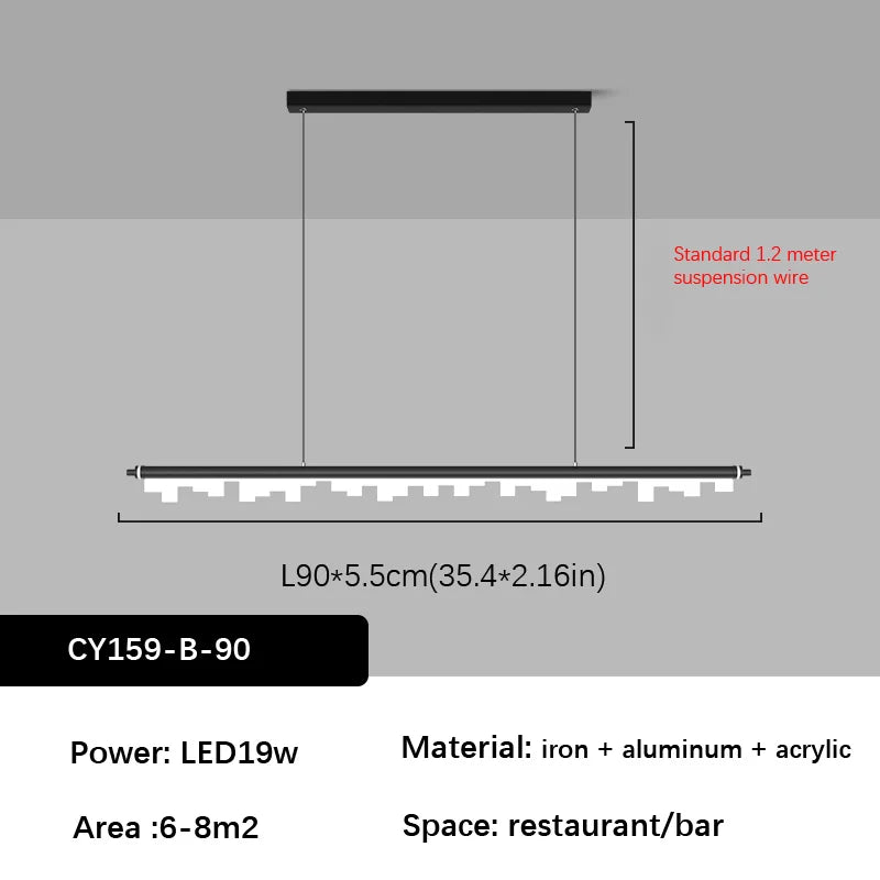 Decorbites™ Lámpara colgante LED para comedor, cocina, isla, bar e iluminación de techo