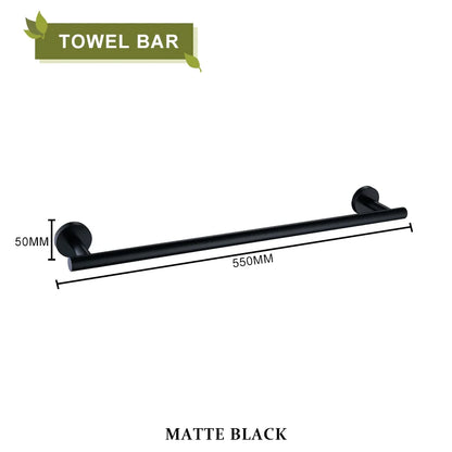 DecorBites™ Brushed Gold Bathroom Accessories Set Hand Towel Bar Rack Toilet Paper Holder