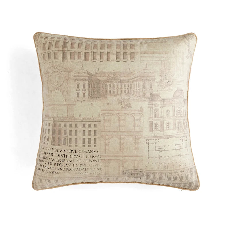 DecorBites™ Circus Retro Throw Pillow Cover with Tassels 45x45 Eclectic Home Decor