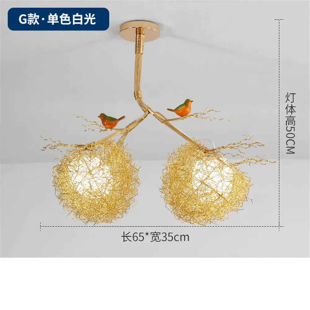 Gold Nest LED Chandelier