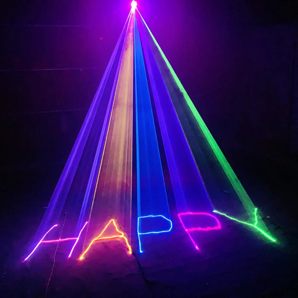 DecorBites™ 3D DJ Laser Lights RGB Colorful DMX Scanner Beam Xmas Party Disco Light