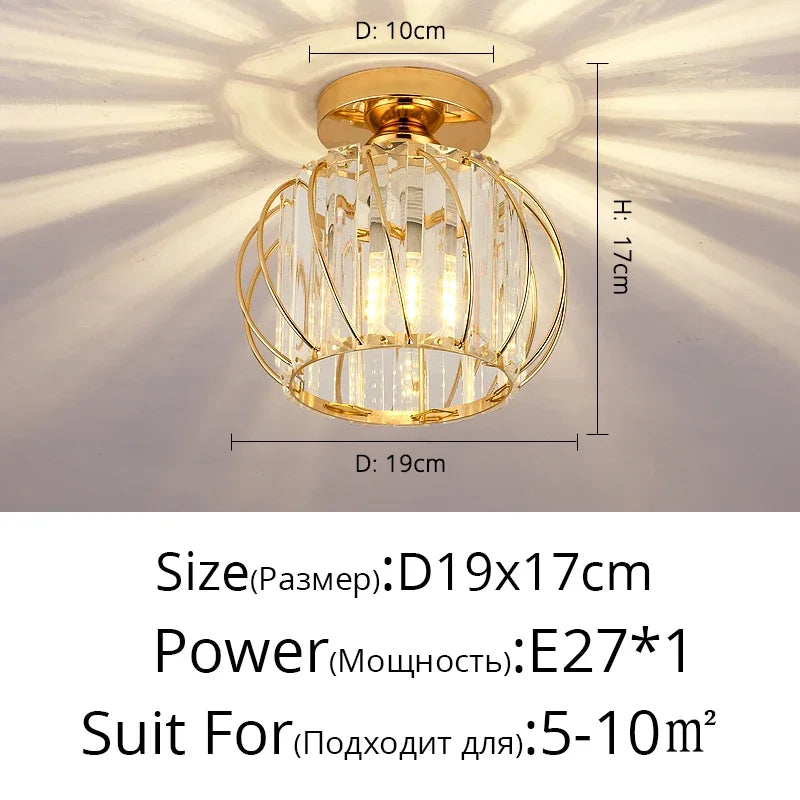 Lámpara de araña LED de cristal DecorBites™ para iluminación moderna de salas de estar, estudios y pasillos