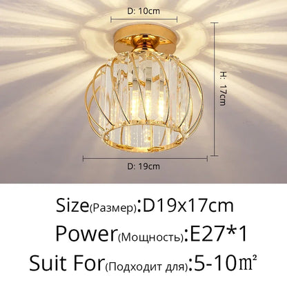 Lámpara de araña LED de cristal DecorBites™ para iluminación moderna de salas de estar, estudios y pasillos