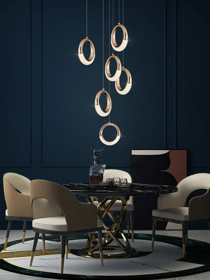 DecorBites™ Circle Ring LED Chandelier Light for Luxe Living Spaces